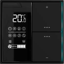 Donel Многофункциональный комнатный  термостат KNX,ЖК-экран, встроенный датчик температуры, черная черепаха, Cерия DKNX