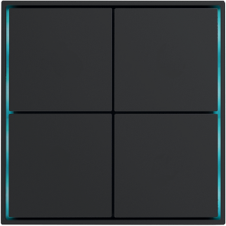 Donel Сенсорный кнопочный модуль KNX, 4/8 группы, черная черепаха. Серия устройств: DKNX