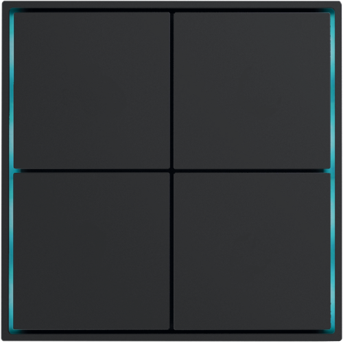 Donel Сенсорный кнопочный модуль KNX, 4/8 группы, черная черепаха. Серия устройств: DKNX