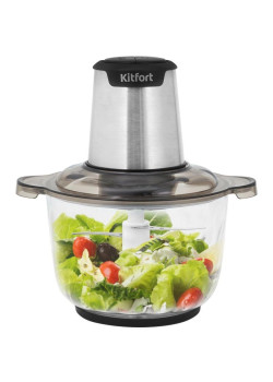 Измельчитель электрический Kitfort КТ-3012 2л. 400Вт серебристый