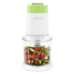 Измельчитель электрический Kitfort КТ-1378 0.6л. 600Вт белый/зеленый