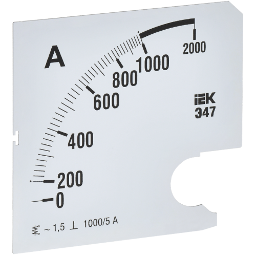 Шкала смен. для амперметра Э47 1000/5А-1,5 96х96мм IEK