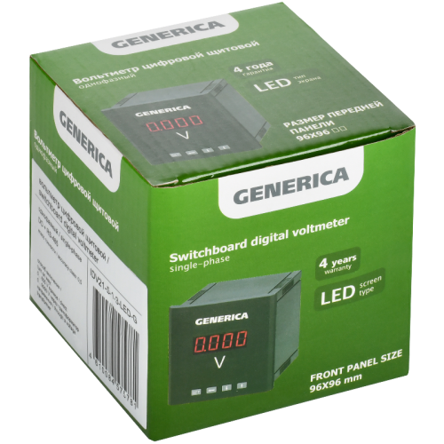 Вольтметр цифр. щит. 1-ф. DO RS-485 96х96 LED GENERICA