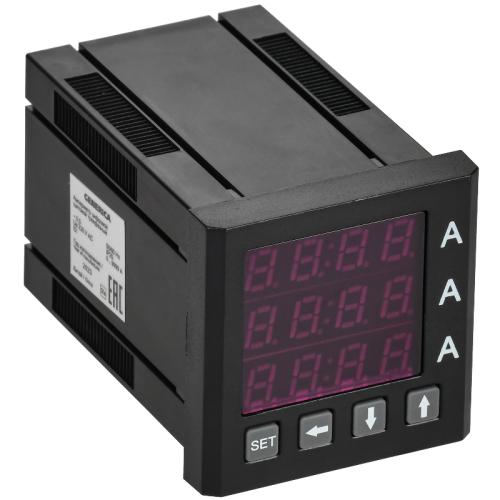 Амперметр цифр. щит. 3-ф. 48х48 LED GENERICA