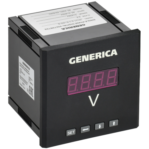 Вольтметр цифр. щит. 1-ф. 96х96 LED GENERICA