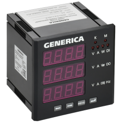 Мультиметр цифр. щит. 3-ф. RS-485 96х96 LED GENERICA