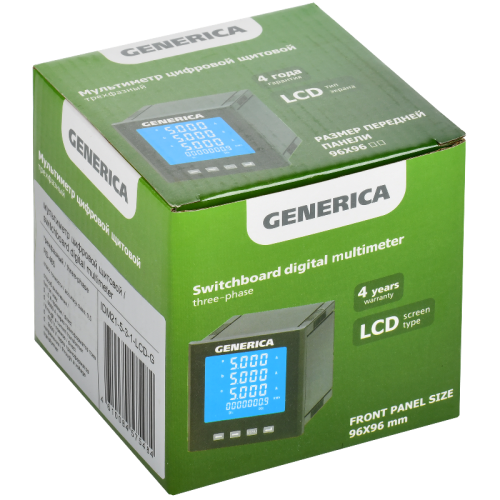 Мультиметр цифр. щит. 3-ф. RS-485 96х96 LCD GENERICA