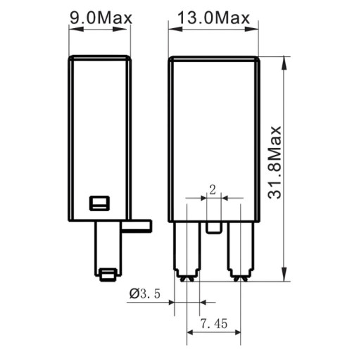 Модуль защиты/ Модуль защиты, диод A1+, 6-250V DC