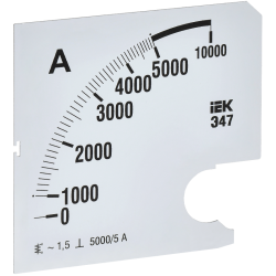 Шкала смен. для амперметра Э47 5000/5А-1,5 96х96мм IEK