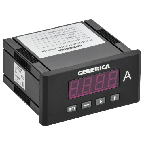 Амперметр цифр. щит. 1-ф. DO RS-485 48х96 LED GENERICA