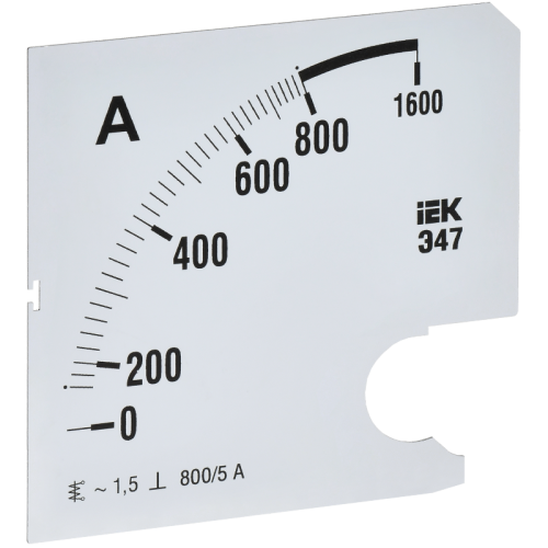 Шкала смен. для амперметра Э47 800/5А-1,5 96х96мм IEK