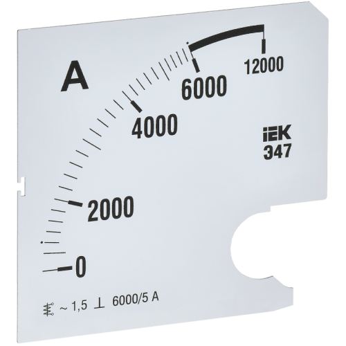 Шкала смен. для амперметра Э47 6000/5А-1,5 96х96мм IEK