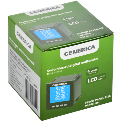 Мультиметр цифр. щит. 3-ф. DO RS-485 96х96 LCD GENERICA