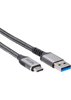 Кабель/ Кабель USB3.2 Gen2, AM->CM, 10Gbs, All Shell 1м VCOM <CU401M-1M>