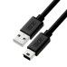 Greenconnect Кабель 0.5m USB 2.0, AM/mini 5P, черный, 28/28 AWG, экран, армированный, морозостойкий, GCR-UM2M5P-BB2S-0.5m Greenconnect Кабель 0.5m USB 2.0, AM/mini 5P, черный, 28/28 AWG, экран, армированный, морозостойкий, GCR-UM2M5P-BB2S-0.5m