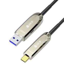 GCR Кабель USB 3.1 (USB 3.2 Gen 2) Type-C, 20.0m, оптический, AM / CM, 10 Гбит/с, черный