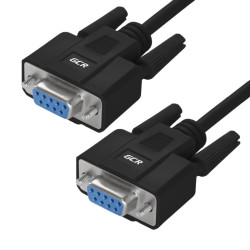 GCR PRO Кабель 4.0m черный RS-232 DB9 F/DB9 F, 30AWG, экран, GCR PRO-57609