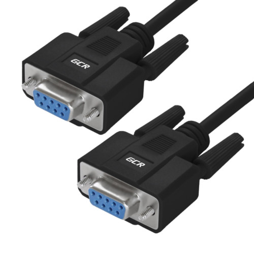 GCR PRO Кабель 4.0m черный RS-232 DB9 F/DB9 F, 30AWG, экран, GCR PRO-57609