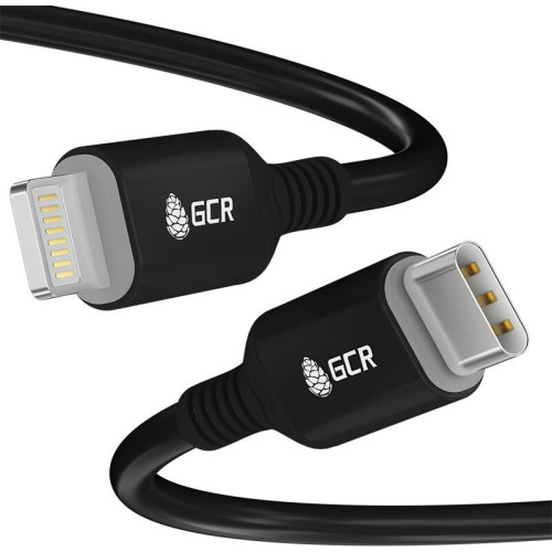GCR Кабель PREMIUM 3.0m TypeC/Lightning MFI POWER DELIVERY 18 W, быстрая зарядка, черный силикон, AL case черный, черный ПВХ, GCR-53747 GCR Кабель PREMIUM 3.0m TypeC/Lightning MFI POWER DELIVERY 18 W, быстрая зарядка, черный силикон, AL case черный, черный ПВХ, GCR-53747