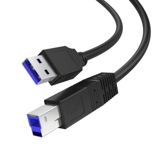 GCR PRO Кабель PROF 0.5m USB 3.0, AM/BM, черный, экран, армированный, морозостойкий, GCR-56809