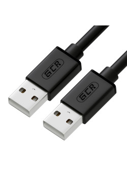 Greenconnect Кабель 1.5m USB 2.0, AM/AM, черный, 28/28 AWG, экран, армированный, морозостойкий, GCR-UM2M-BB2S-1.5m