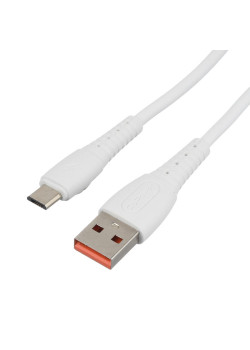 Кабель GoPower GP07M USB (m)-microUSB (m) 1.0м 2.4A силикон белый (1/200/800)