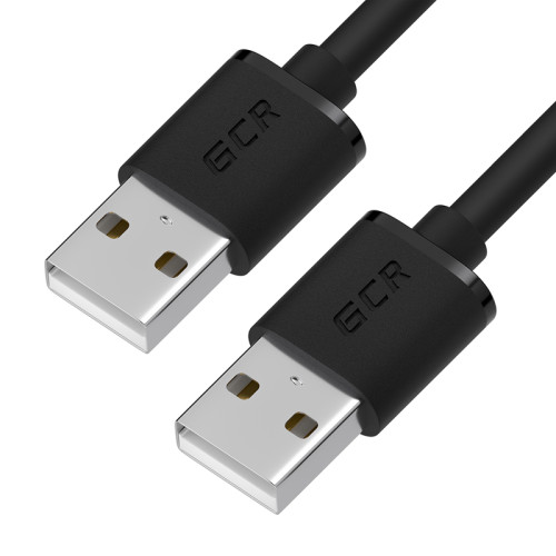 Greenconnect Кабель 1.0m USB 2.0, AM/AM, черный, 28/28 AWG, экран, армированный, морозостойкий, GCR-UM5M-BB2S-1.0m