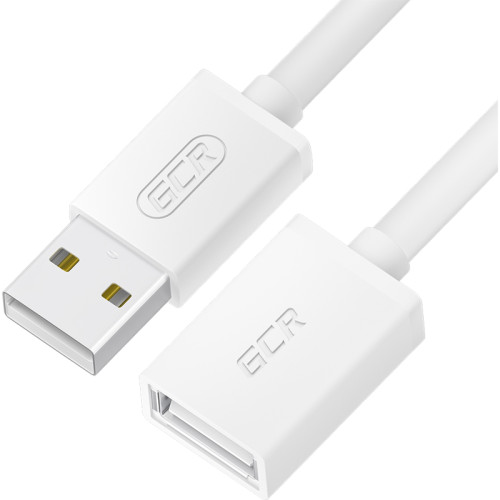 GCR Удлинитель 1.8m USB AM/AF, белый, GCR-51093