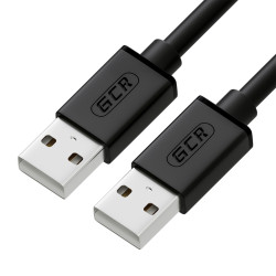 Greenconnect Кабель 1.0m USB 2.0, AM/AM, черный, 28/28 AWG, экран, армированный, морозостойкий, GCR-UM2M-BB2S-1.0m