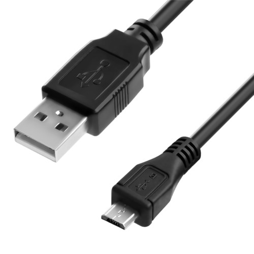 Кабель1.0m USB 2.0, AM/microB 5pin, черный