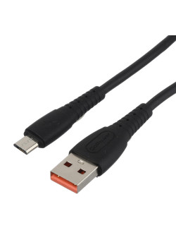 Кабель GoPower GP07M USB (m)-microUSB (m) 1.0м 2.4A силикон черный (1/200/800)