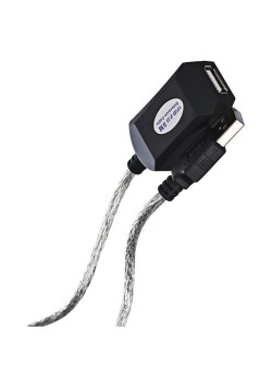 Кабель-адаптер/ Кабель-адаптер USB2.0-repeater, удлинительный активный <Am-->Af> 5м Aopen/Qust <ACU823-5M>