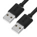 GCR Кабель 0.3m USB 2.0, AM/AM, черный, 28/28 AWG, экран, армированный, морозостойкий GCR Кабель 0.3m USB 2.0, AM/AM, черный, 28/28 AWG, экран, армированный, морозостойкий
