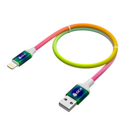 GCR Кабель 1.2m USB AM/Lightning - поддержка всех IOS, MFI, AL корпус, GRADIENT, GCR-53107