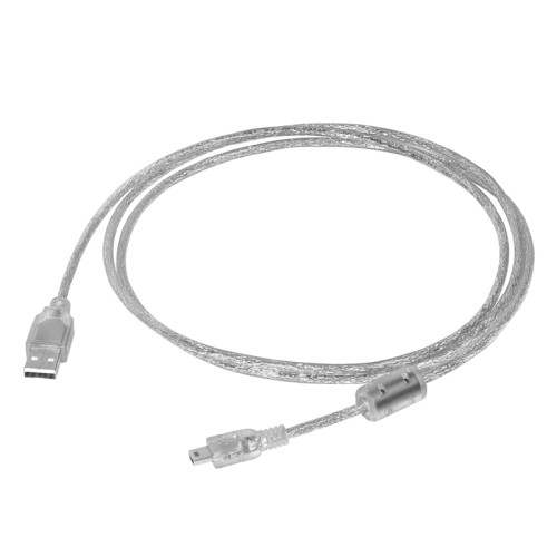 Greenconnect Кабель 1.5m USB 2.0, AM/mini 5P, прозрачный, ферритовое кольцо, 28/28 AWG, экран, армированный, морозостойкий, GCR-UM1M5P-BB2S-1.5m, экран, армированный, морозостойкий