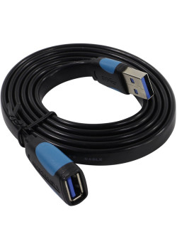Кабель-удлинитель Vention USB 3.0 AM/AF - 1м плоский