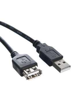 Кабель/ Кабель удлинительный Telecom USB2.0 <Am-->Af> 1,5 м черный <TUS6990-1.5M>