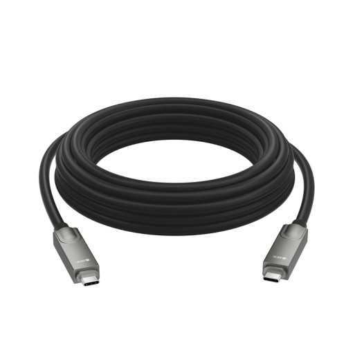 GCR PRO Кабель AOC Type-C 15.0m оптический 8K60Hz, 40Gbps, PD 60W, M/M, черный, GCR-57747