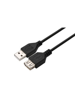 Кабель GoPower удлинитель USB2.0 (m)-USB (f) 1.5м ПВХ черный в пакете (1/200)