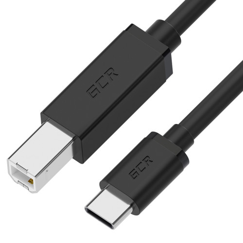 GCR Кабель 1.5m TypeC / USB 2.0 BM, черный, GCR-55250