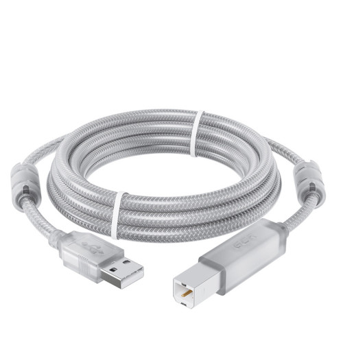 GCR Кабель PROF 2.0m USB 2.0, AM/BM, прозрачный, ферритовые кольца, 28/24 AWG, экран, армированный, морозостойкий, GCR-52425 GCR Кабель PROF 2.0m USB 2.0, AM/BM, прозрачный, ферритовые кольца, 28/24 AWG, экран, армированный, морозостойкий, GCR-52425