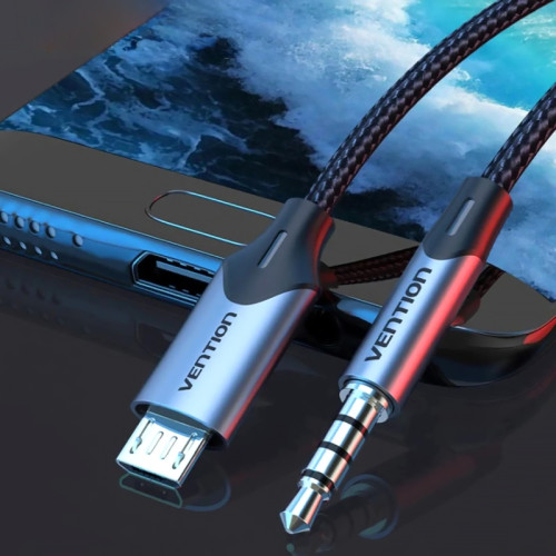 Кабель Vention USB Micro B M/Jack 3,5 mm M - 1 м Кабель Vention USB Micro B M/Jack 3,5 mm M - 1 м