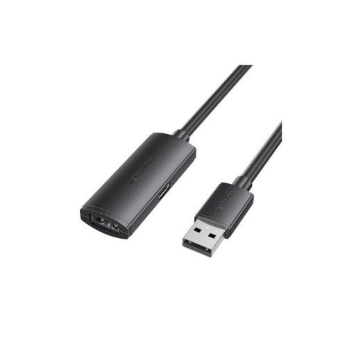 Активный кабель-удлинитель Vention USB 2.0 AM/AF с усилителем - 20м Черный