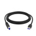 GCR PRO Кабель PROF 2.0m USB 3.0, AM/BM, черный, экран, армированный, морозостойкий, GCR-56667