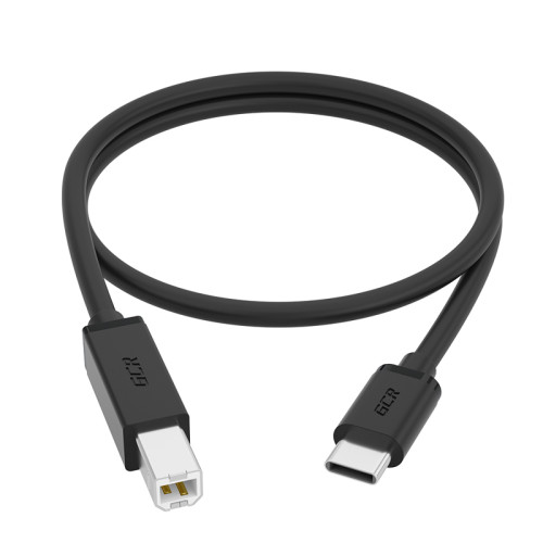 GCR Кабель 1.0m TypeC / USB 2.0 BM, черный, GCR-55251
