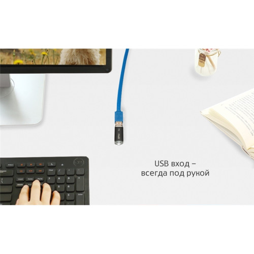 Greenconnect Удлинитель PROF 1.5m USB 2.0, AM/AF, плоский синий, морозостойкий, GCR-UEC2M2-BD-1.5m