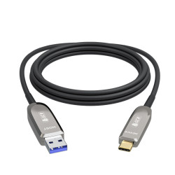 GCR Кабель USB 3.1 (USB 3.2 Gen 2) Type-C, 15.0m, оптический, AM / CM, 10 Гбит/с, черный