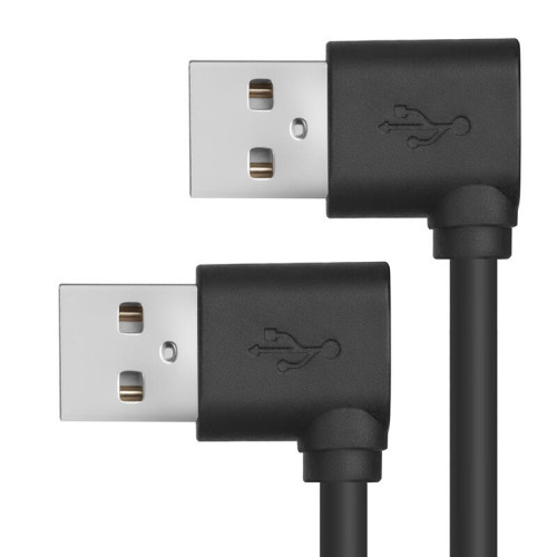 GCR Кабель 0.5m USB 2.0, AM угловой левый / AM угловой левый, 28/24 AWG GCR Кабель 0.5m USB 2.0, AM угловой левый / AM угловой левый, 28/24 AWG