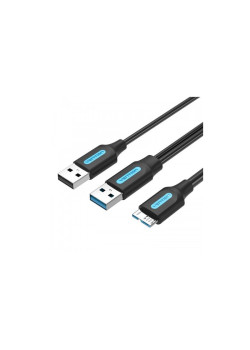 Кабель Vention USB 3.0 AM/micro B, USB 2.0 AM - 1м