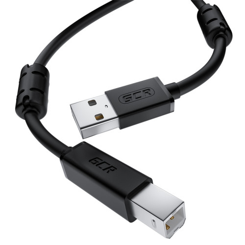 GCR Кабель PROF 0.75m USB 2.0, AM/BM, черный, ферритовые кольца, 28/24 AWG, экран, армированный, морозостойкий, GCR-52416 GCR Кабель PROF 0.75m USB 2.0, AM/BM, черный, ферритовые кольца, 28/24 AWG, экран, армированный, морозостойкий, GCR-52416